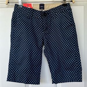 •Gap Kids• NWT Navy Blue Polka Dot Bermuda Shorts - Size 7